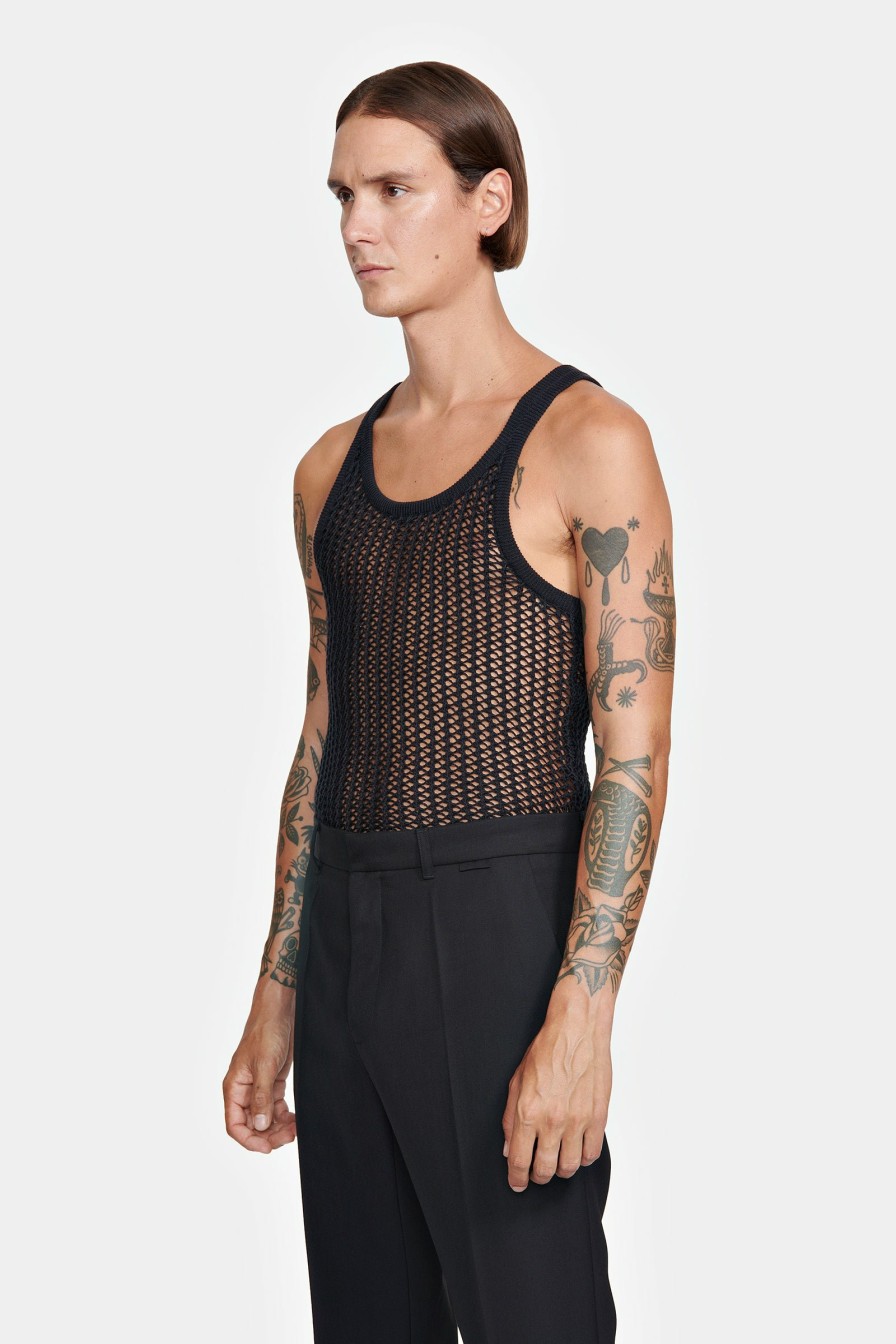 SIGNATURE PIECES|READY TO WEAR Louis Gabriel Nouchi | Net Stitch Knitted Tank Top