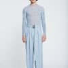 READY TO WEAR Louis Gabriel Nouchi | Wide Pants With Double Pleats And Belt In Viscose