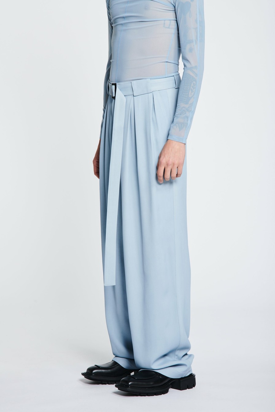 READY TO WEAR Louis Gabriel Nouchi | Wide Pants With Double Pleats And Belt In Viscose