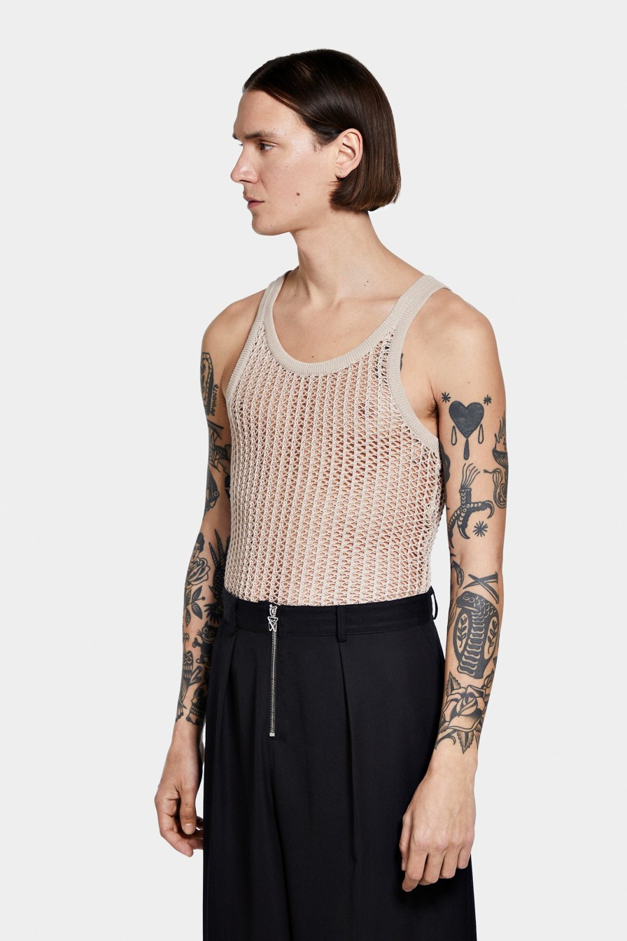 SIGNATURE PIECES|READY TO WEAR Louis Gabriel Nouchi | Net Stitch Knitted Tank Top