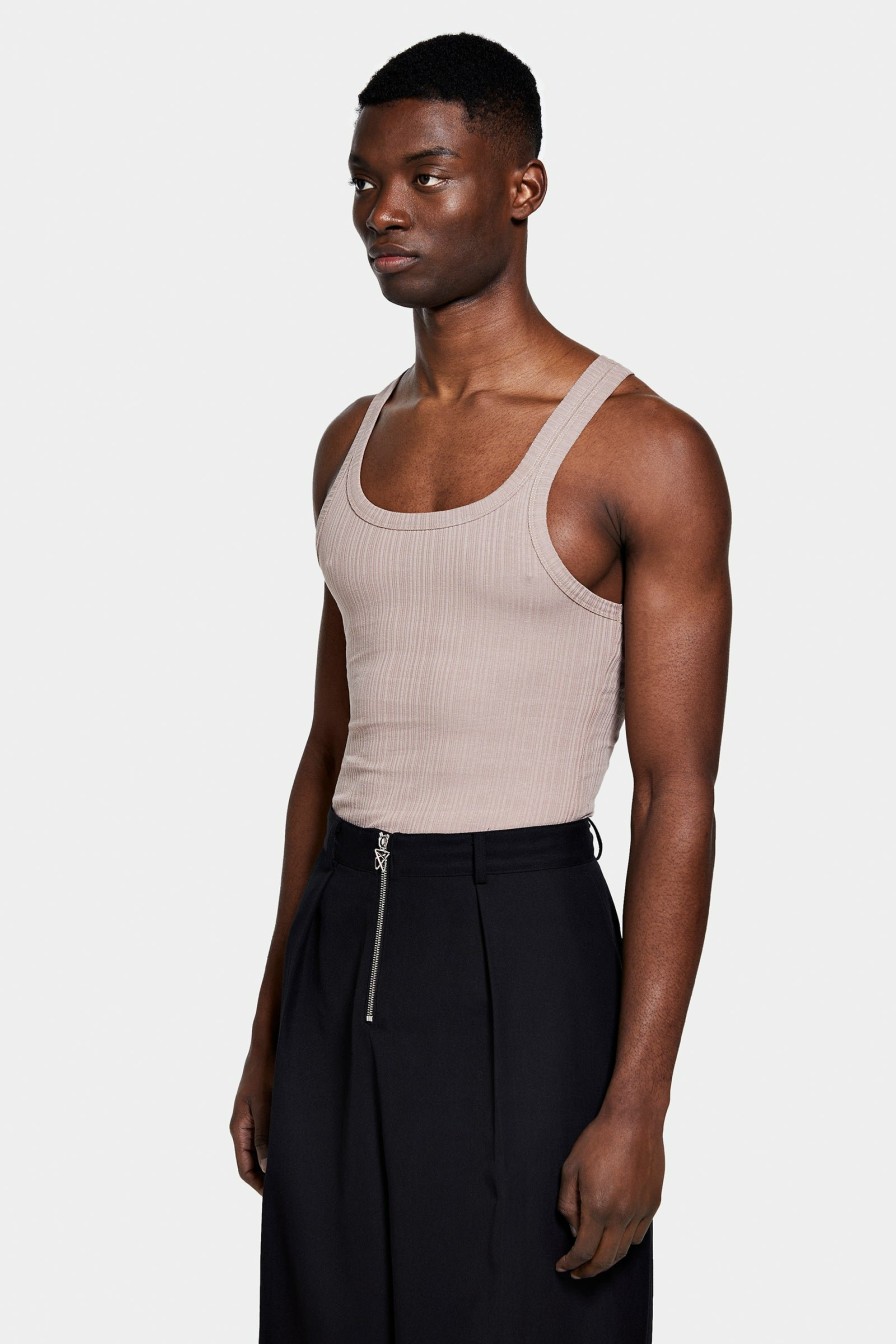 SIGNATURE PIECES|UNDERWEAR|READY TO WEAR Louis Gabriel Nouchi | Tank Top In Ribbed Jersey