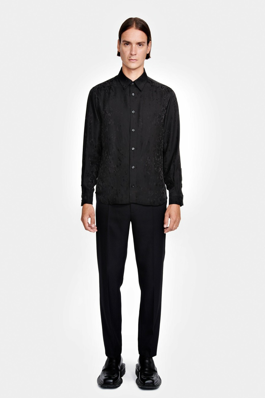 READY TO WEAR Louis Gabriel Nouchi | Classic Cut Shirt In Drops Jacquard