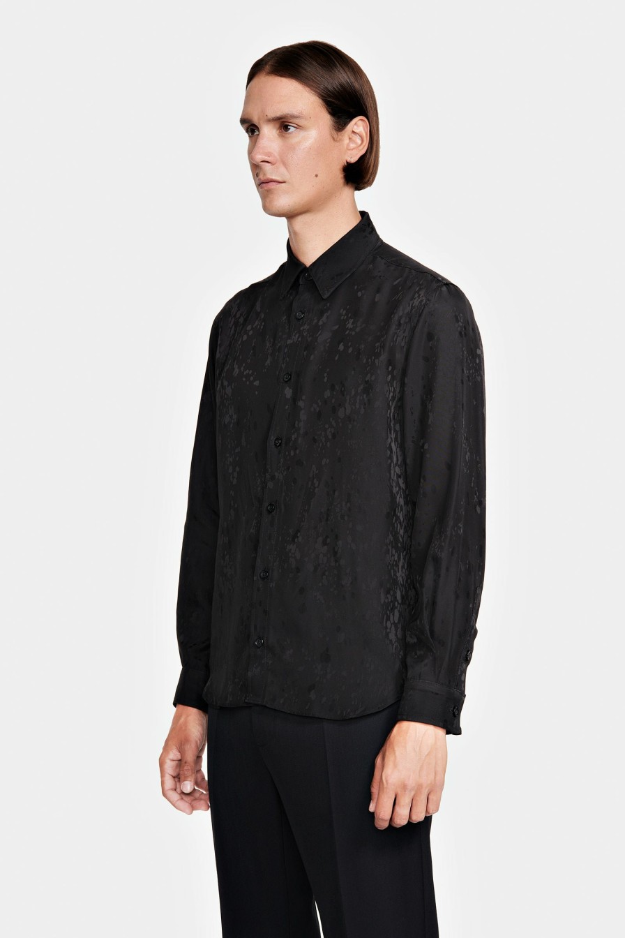 READY TO WEAR Louis Gabriel Nouchi | Classic Cut Shirt In Drops Jacquard