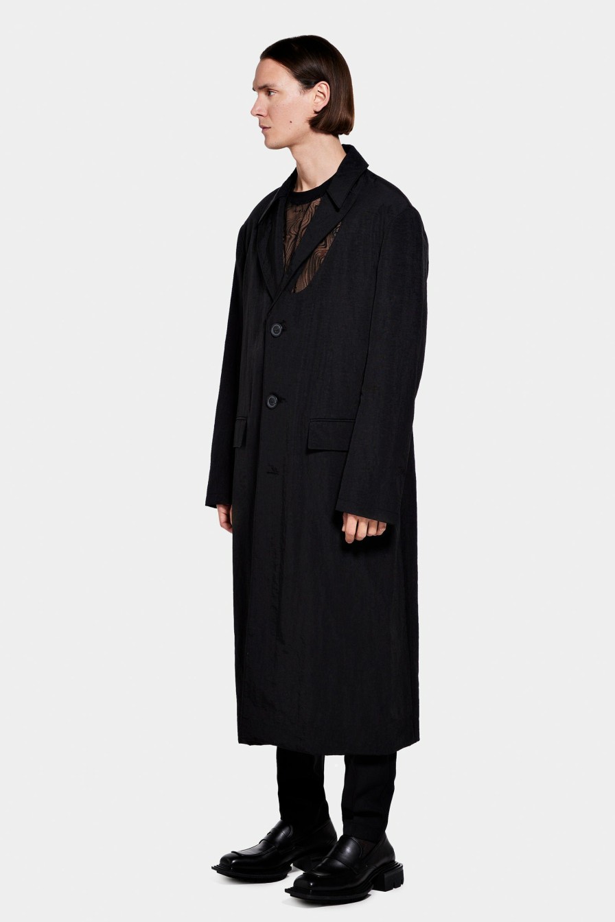 READY TO WEAR Louis Gabriel Nouchi | Straight Coat With Double Collar And Asymmetrical Opening