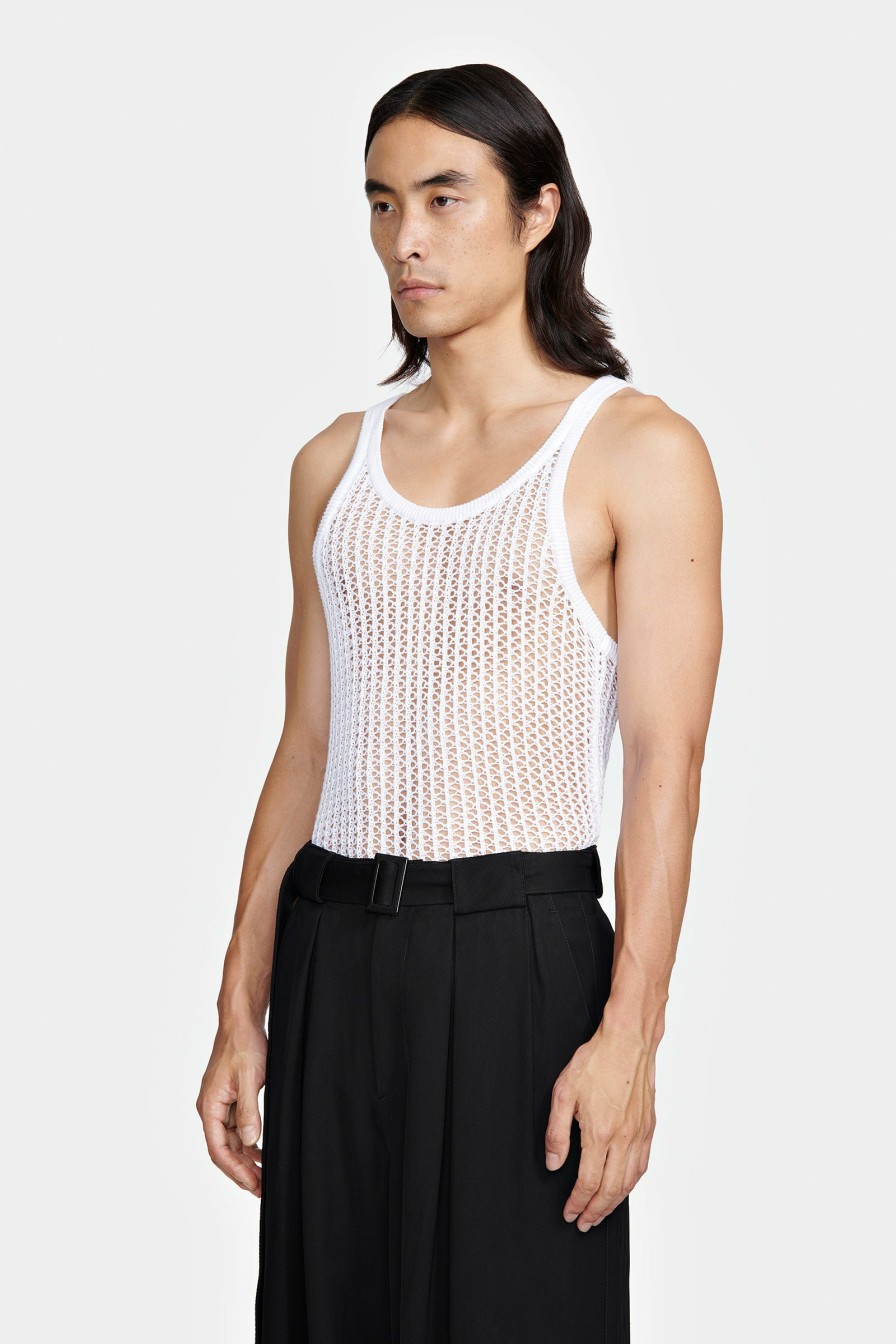 SIGNATURE PIECES|READY TO WEAR Louis Gabriel Nouchi | Net Stitch Knitted Tank Top