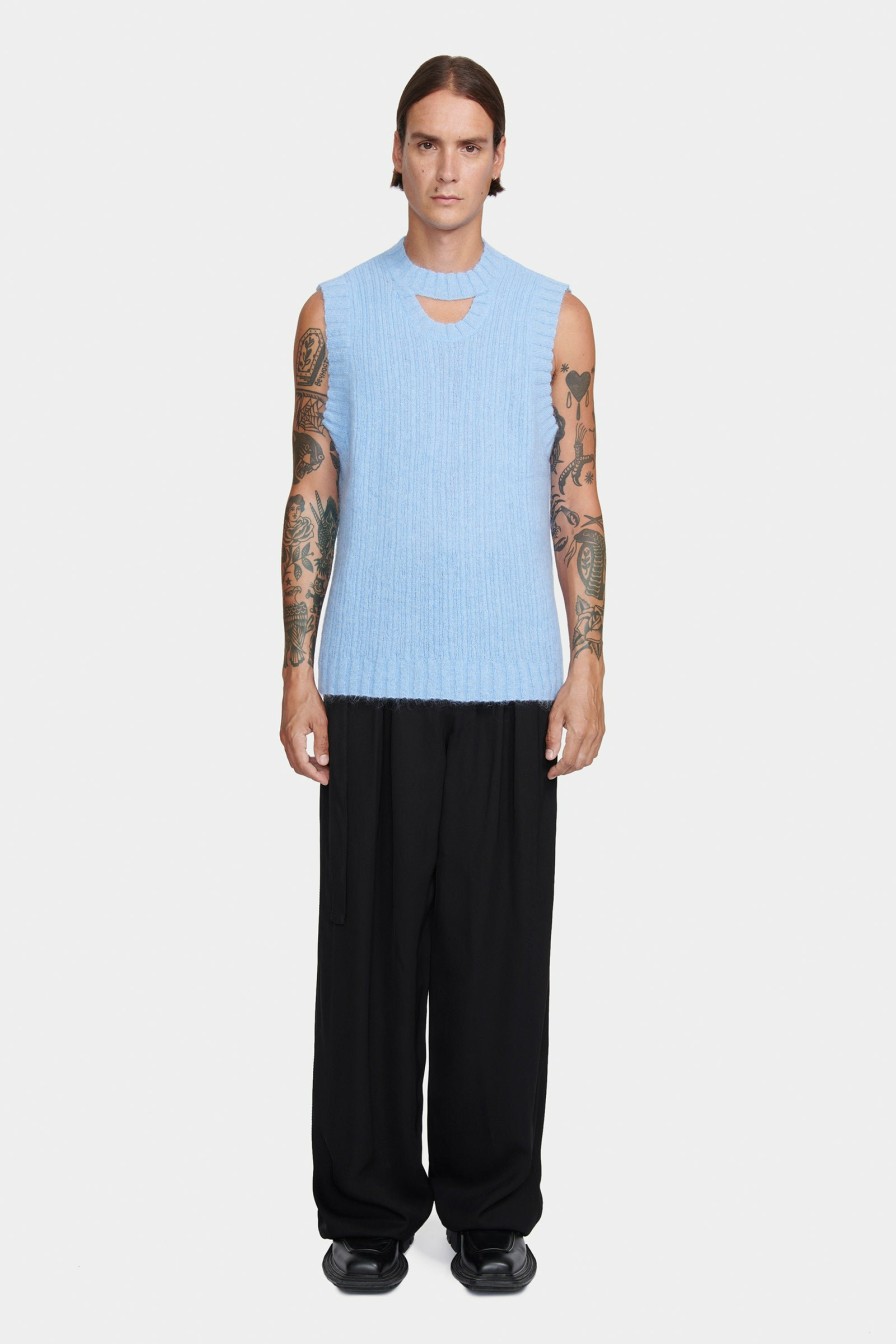 READY TO WEAR Louis Gabriel Nouchi | Sleeveless Pullover With Asymmetrical Opening In Mohair