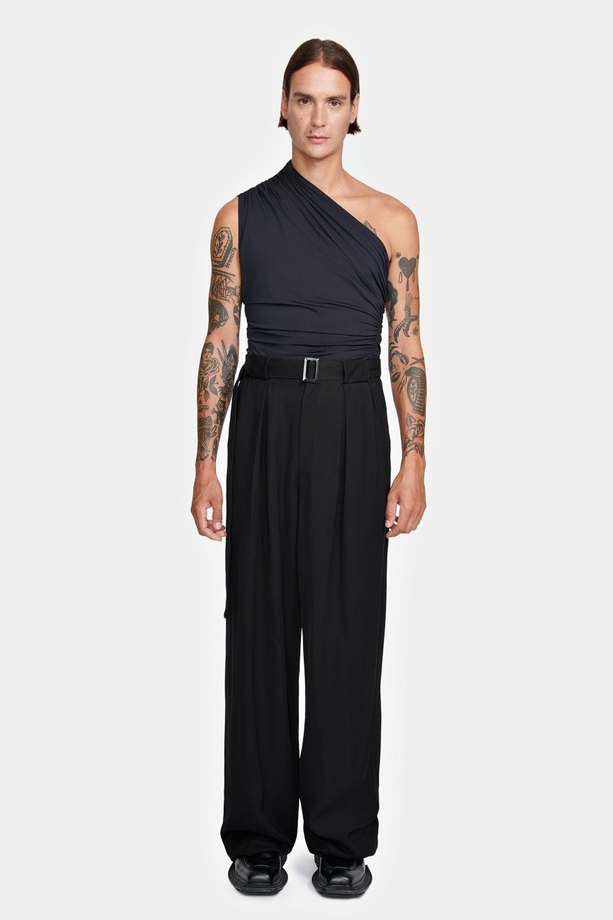 READY TO WEAR Louis Gabriel Nouchi | Asymmetrical Pleated Top In Recycled Jersey