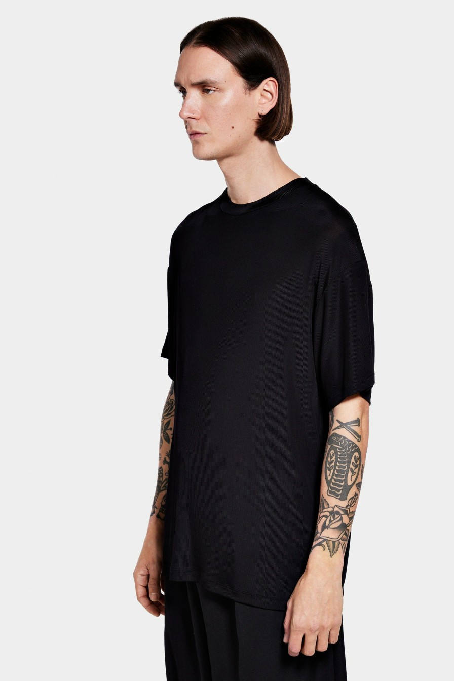 READY TO WEAR Louis Gabriel Nouchi | Flowing T-Shirt In Ribbed Viscose