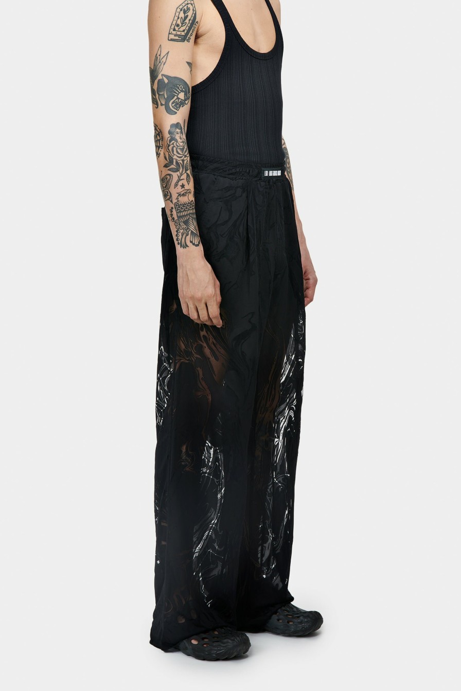 SIGNATURE PIECES|READY TO WEAR Louis Gabriel Nouchi | Large Pants In Marbled Devoured Jersey