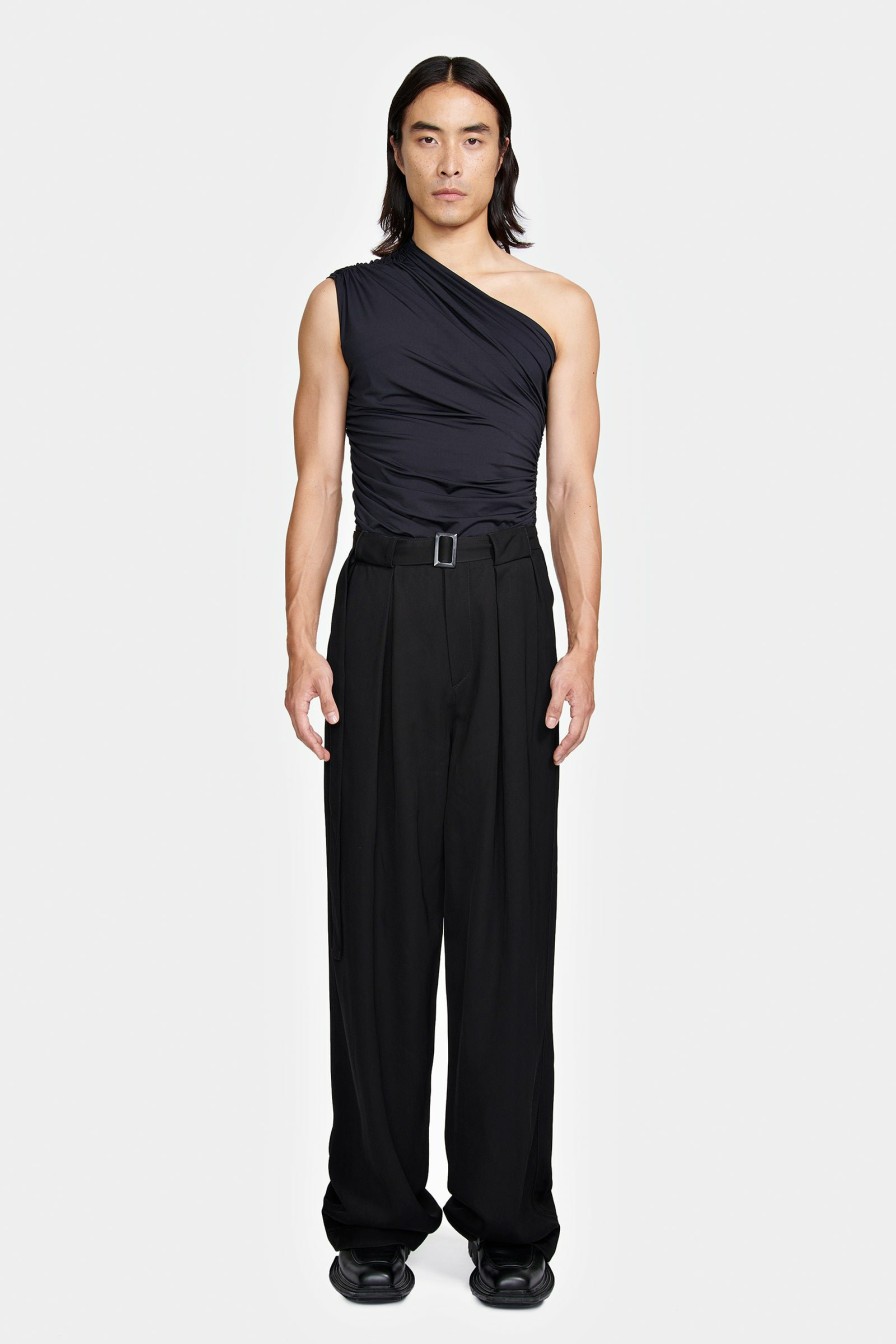 READY TO WEAR Louis Gabriel Nouchi | Wide Pants With Double Pleats And Belt In Viscose