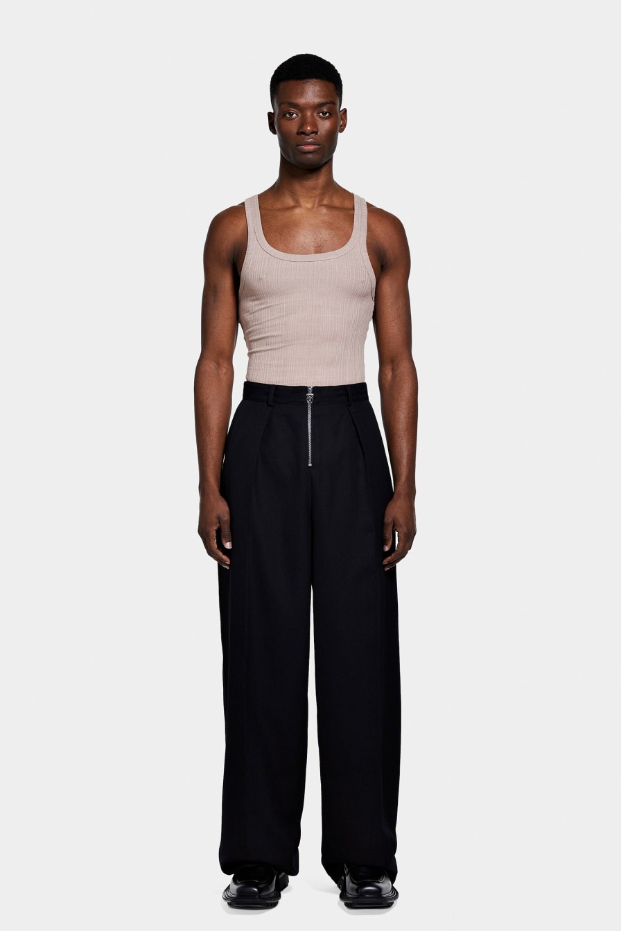 READY TO WEAR Louis Gabriel Nouchi | Large Pants With Zipped Paper Clip Closure