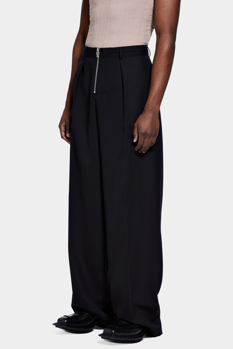 READY TO WEAR Louis Gabriel Nouchi | Large Pants With Zipped Paper Clip Closure