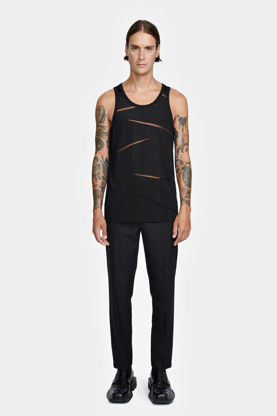 READY TO WEAR Louis Gabriel Nouchi | Tank Top In Slash Devoured Jersey