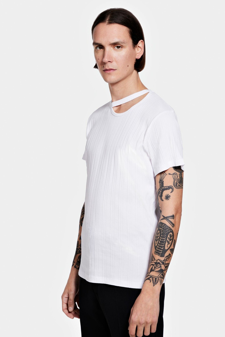 SIGNATURE PIECES|UNDERWEAR|READY TO WEAR Louis Gabriel Nouchi | T-Shirt With Asymmetrical Opening