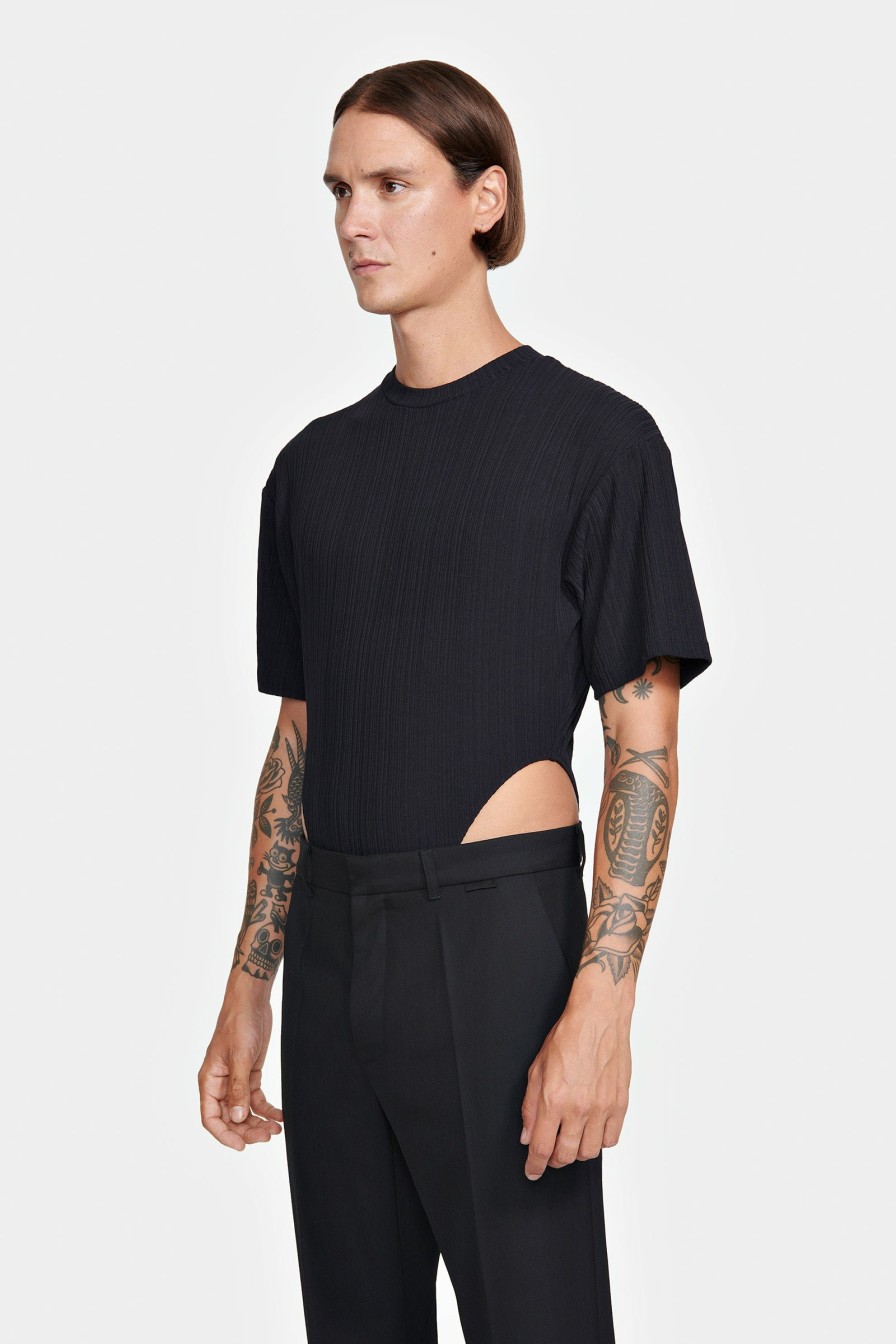 READY TO WEAR Louis Gabriel Nouchi | Body T-Shirt In Recycled Ribbed Jersey