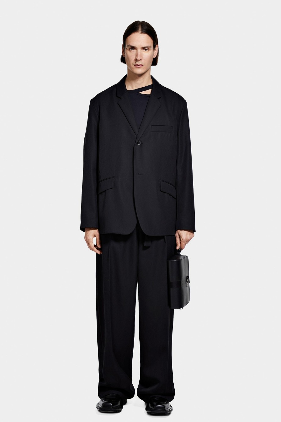 READY TO WEAR Louis Gabriel Nouchi | Blazer Jacket With Back Opening In Wool Blend