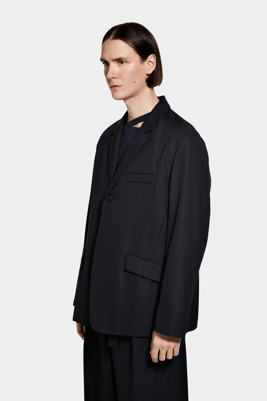 READY TO WEAR Louis Gabriel Nouchi | Blazer Jacket With Back Opening In Wool Blend