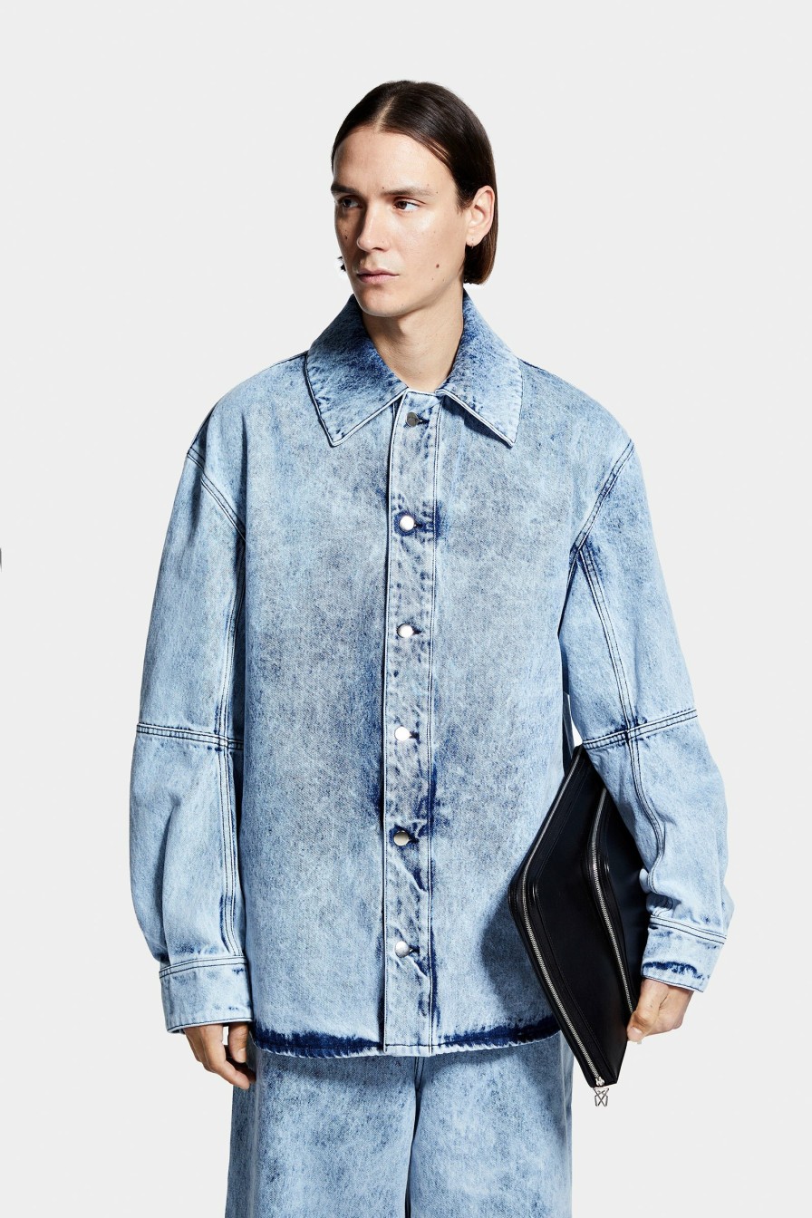 READY TO WEAR Louis Gabriel Nouchi | Washed Denim Overshirt