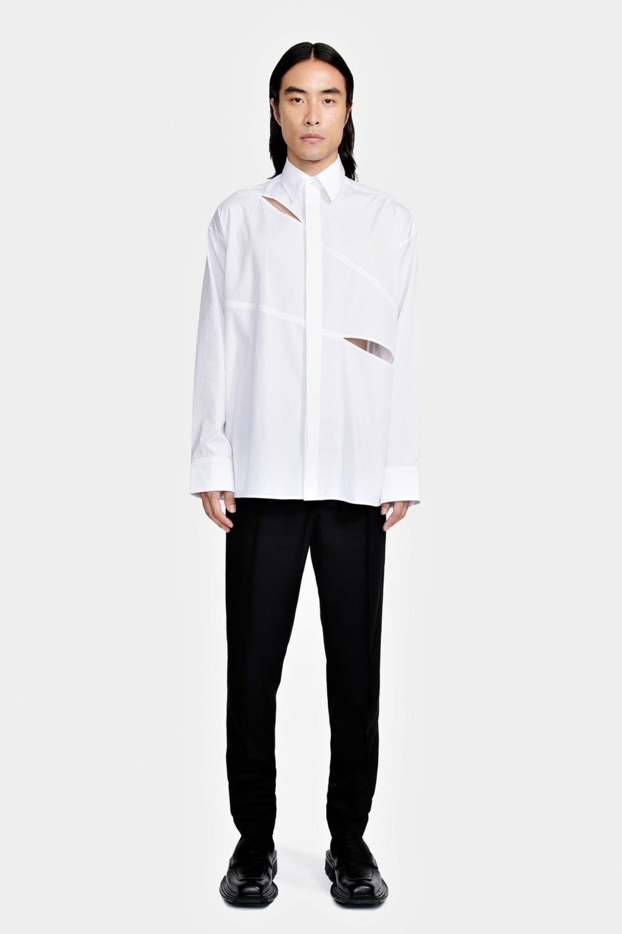 READY TO WEAR Louis Gabriel Nouchi | Long Shirt With Lacerations In Cotton