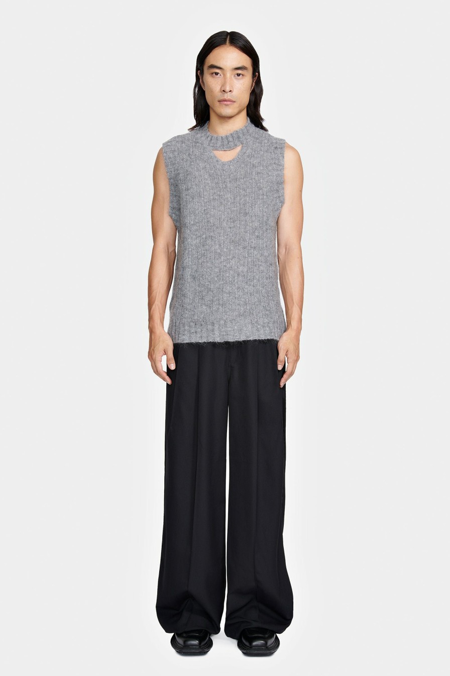 READY TO WEAR Louis Gabriel Nouchi | Sleeveless Pullover With Asymmetrical Opening In Mohair