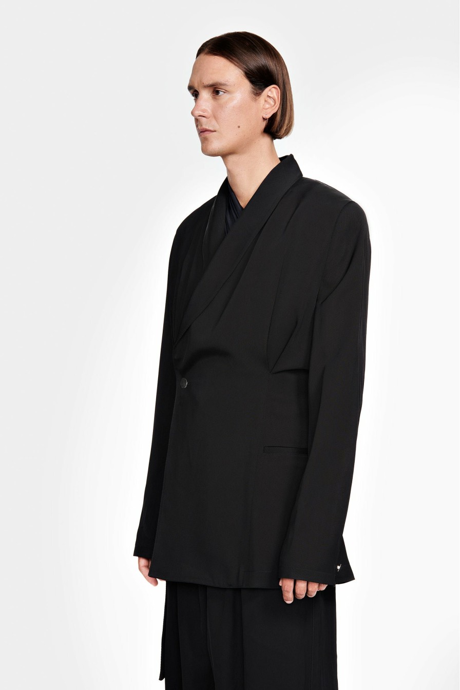 READY TO WEAR Louis Gabriel Nouchi | Double-Breasted Jacket With Shawl Collar In Viscose