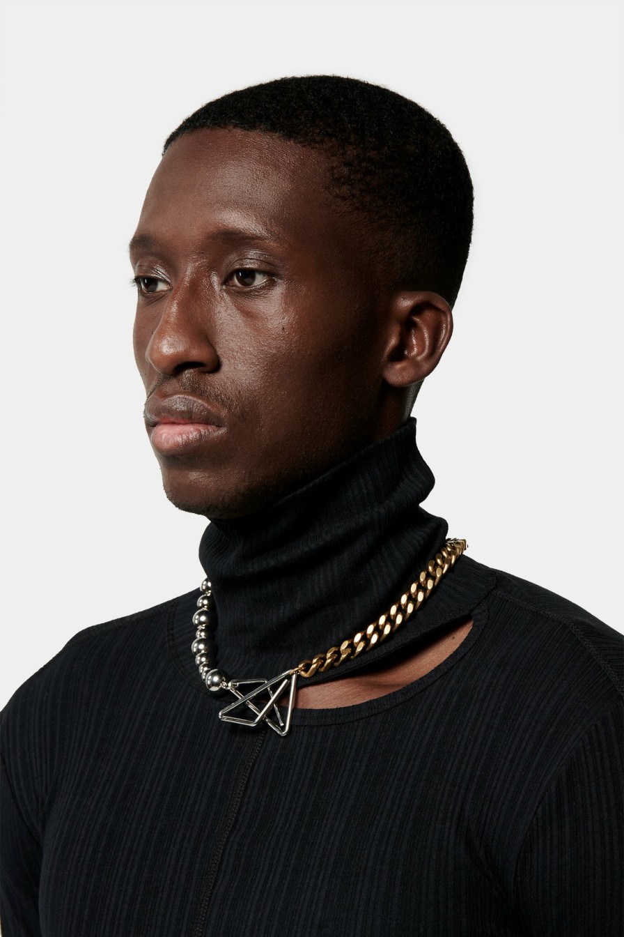 ACCESSORIES Louis Gabriel Nouchi | Asymmetrical Necklace With Paper Clip