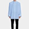 READY TO WEAR Louis Gabriel Nouchi | Long Shirt With Shoulder Pads In Cotton