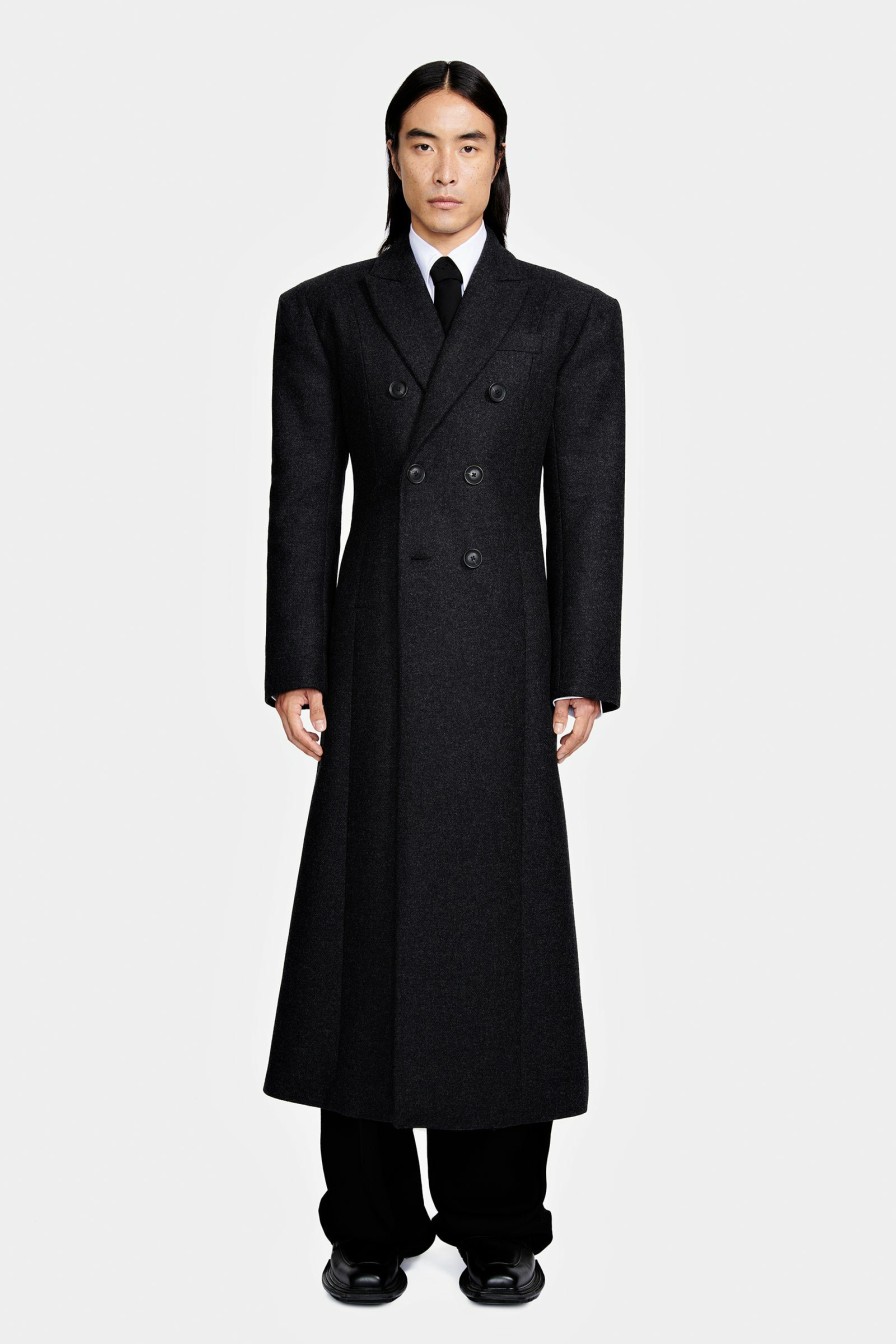 SIGNATURE PIECES|READY TO WEAR Louis Gabriel Nouchi | Double-Breasted Coat With 6 Buttons In Wool