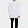 READY TO WEAR Louis Gabriel Nouchi | Long Shirt With Shoulder Pads In Cotton