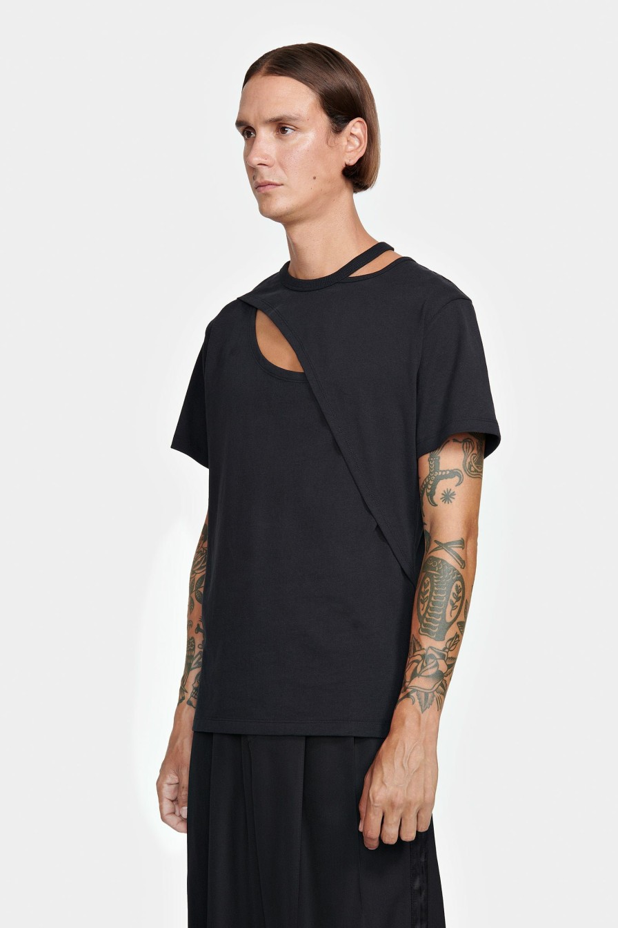 READY TO WEAR Louis Gabriel Nouchi | T-Shirt With Lacerations In Cotton